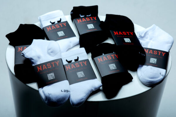 Black White Skarpety 1NASTY – Ankle Height (do kostki)