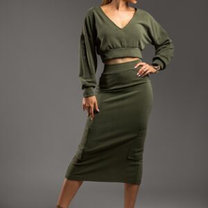 Imperial Olive Urban Beauty: Spódnica Drape Urban Beauty: Bluza Dual Mode Czapka 1Nasty Crew