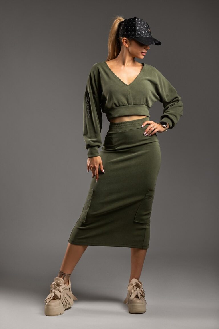 Imperial Olive Urban Beauty: Spódnica Drape Urban Beauty: Bluza Dual Mode Czapka 1Nasty Crew