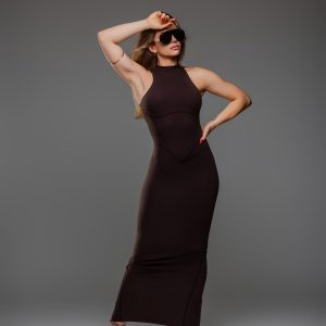 Sukienka: Second Skin Longdress Brown