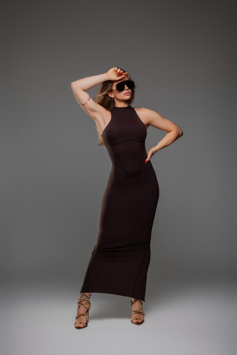Sukienka: Second Skin Longdress Brown